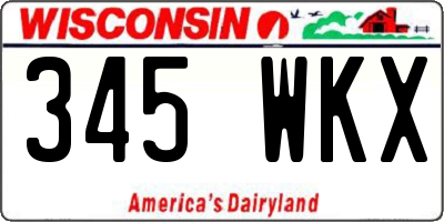 WI license plate 345WKX