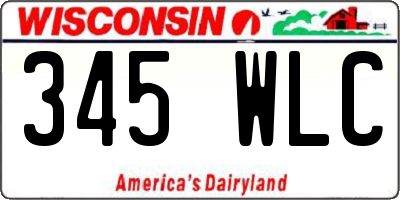 WI license plate 345WLC