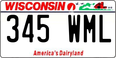 WI license plate 345WML
