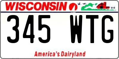 WI license plate 345WTG