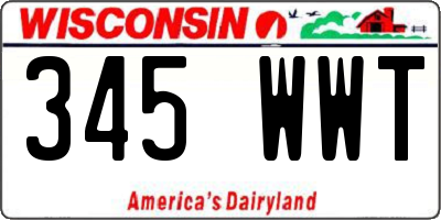 WI license plate 345WWT