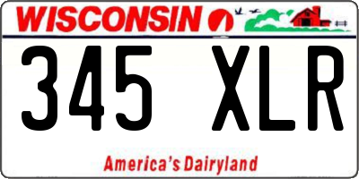 WI license plate 345XLR