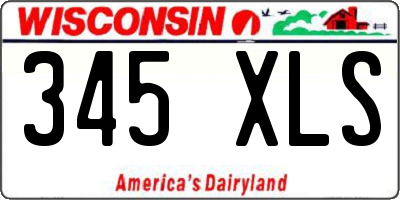 WI license plate 345XLS