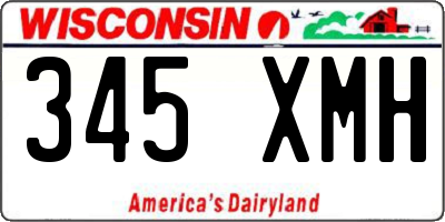 WI license plate 345XMH