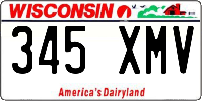 WI license plate 345XMV