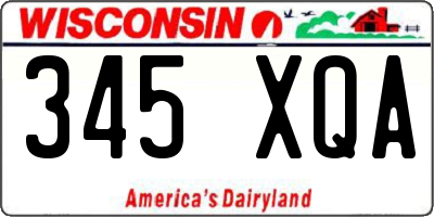 WI license plate 345XQA