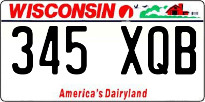 WI license plate 345XQB