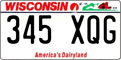 WI license plate 345XQG