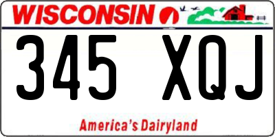 WI license plate 345XQJ