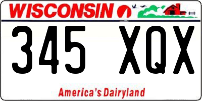 WI license plate 345XQX