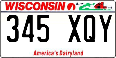 WI license plate 345XQY