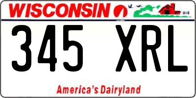 WI license plate 345XRL