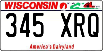 WI license plate 345XRQ