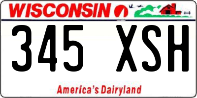 WI license plate 345XSH