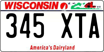WI license plate 345XTA