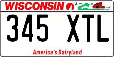 WI license plate 345XTL