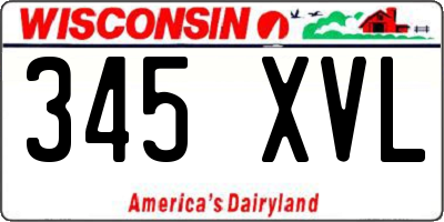WI license plate 345XVL