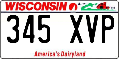 WI license plate 345XVP