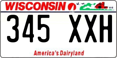 WI license plate 345XXH