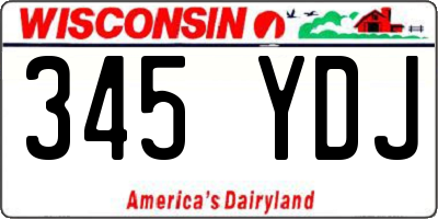 WI license plate 345YDJ