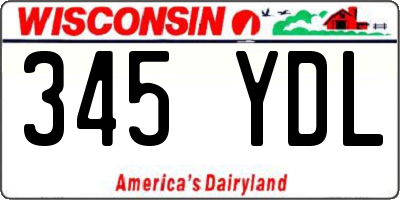 WI license plate 345YDL