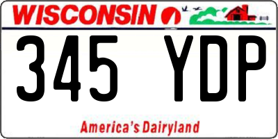 WI license plate 345YDP