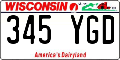 WI license plate 345YGD