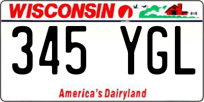 WI license plate 345YGL