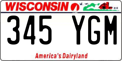 WI license plate 345YGM