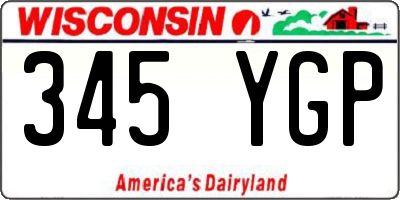 WI license plate 345YGP