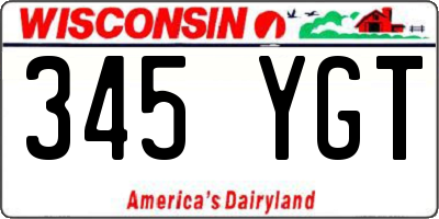 WI license plate 345YGT