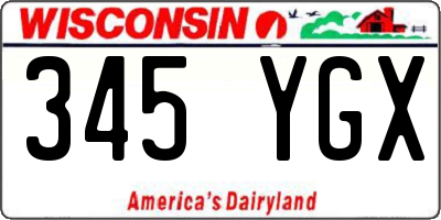 WI license plate 345YGX