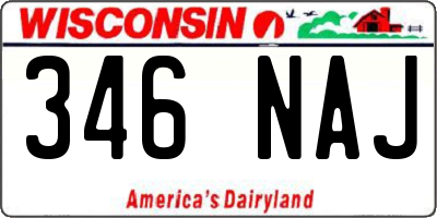 WI license plate 346NAJ