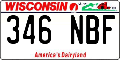WI license plate 346NBF