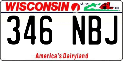 WI license plate 346NBJ