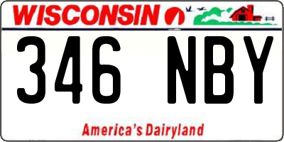 WI license plate 346NBY