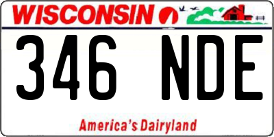 WI license plate 346NDE