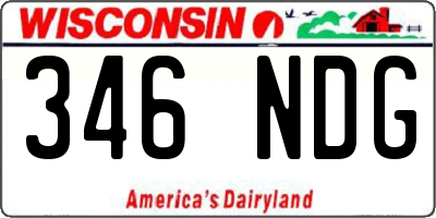 WI license plate 346NDG