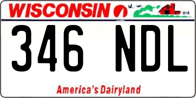 WI license plate 346NDL