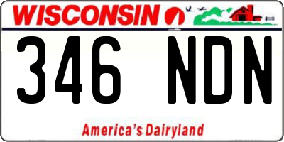 WI license plate 346NDN