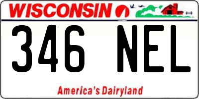 WI license plate 346NEL