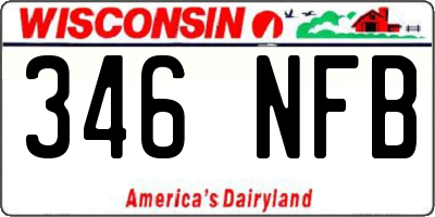 WI license plate 346NFB