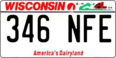 WI license plate 346NFE