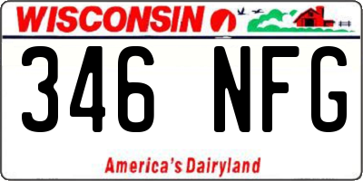 WI license plate 346NFG
