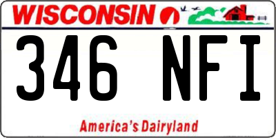 WI license plate 346NFI