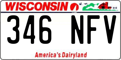 WI license plate 346NFV