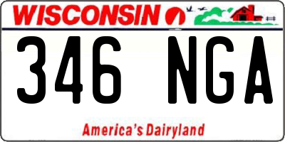 WI license plate 346NGA