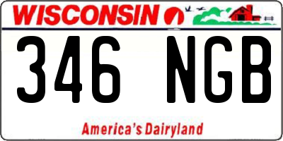 WI license plate 346NGB