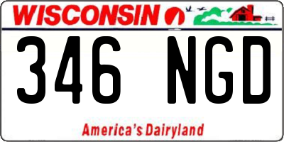 WI license plate 346NGD