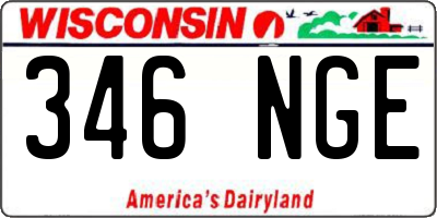WI license plate 346NGE